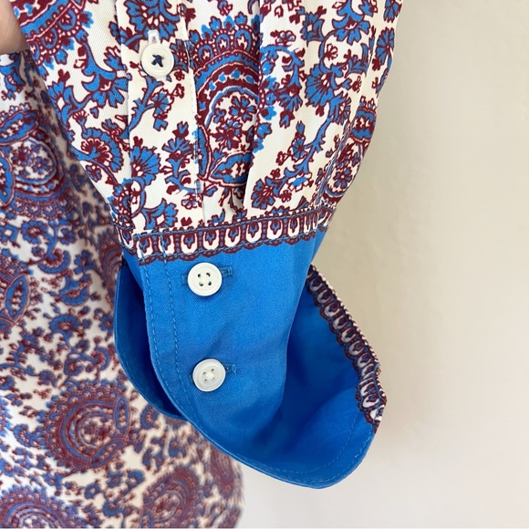 ✖️SOLD✖️•J.CREW• Classic-Fit Drapey Cupro-Blend Shirt in Floral Crown - Picture 11 of 16